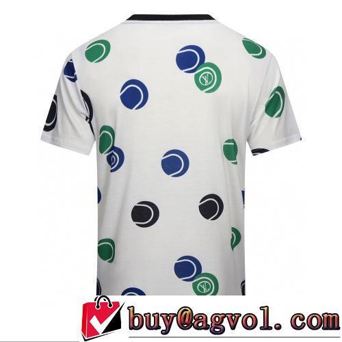 LOUIS VUITTONスーパーコピー 2022春夏 水玉ドットプリント 半袖Tシャツ 洗練を十分に演出する ラウンドネック 2色可選