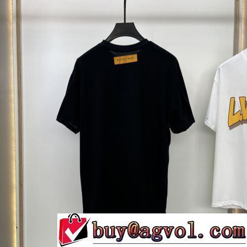 半袖Tシャツ 2色可選 クールビズ 2022春夏 LOUIS VUITTONブランドコピー 売れ筋のいい ラウンドネック