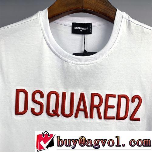 2色可選 ディースクエアードコピー 2022春夏 シンプル 半袖Tシャツ 刺繍加工 ランキング1位