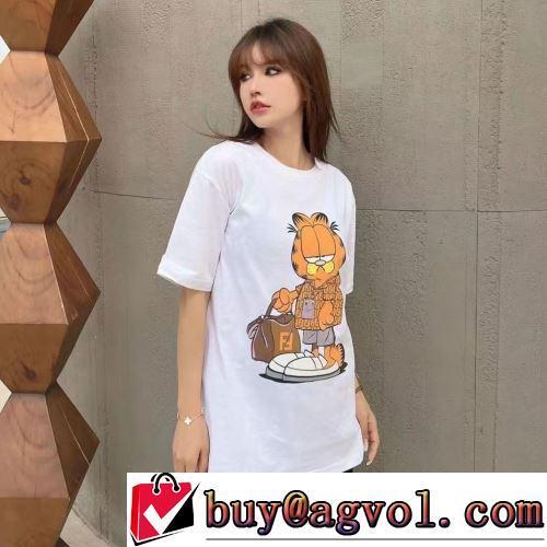 しわになりにくい 快適な着心地 半袖Tシャツ 2色可選 売れ筋のいい フェンディスーパーコピー 激安 2022春夏