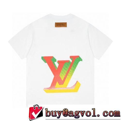 半袖Tシャツ 2色可選 LOUIS VUITTON偽物ブランド 大絶賛の履き心地! プリント 乾きやすい 2022春夏 レジャー
