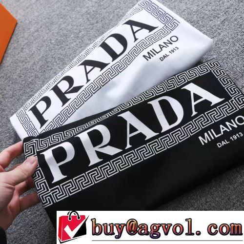 2022春夏 ラウンドネック 日本未入荷モデル 半袖Tシャツ 2色可選 PRADAブランド コピー