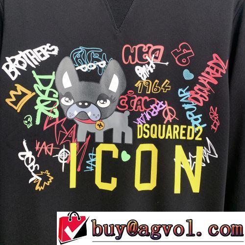 2022新作 犬の頭図案 プルオーバーパーカー ファッション 人気 DSQUARED2コピー ブランド アウトドア系