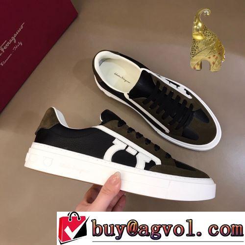 3色可選 個性的 FERRAGAMOスーパーコピー 2022新作 ナチュラルな素材感 フラットシューズ