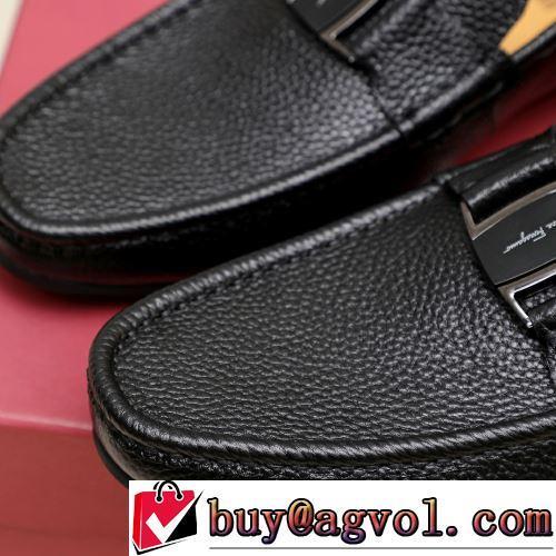 2022新作 希少価値大！革靴 2色可選 FERRAGAMOブランドスーパーコピー 脱ぎ履きしやすい/着脱しやすい