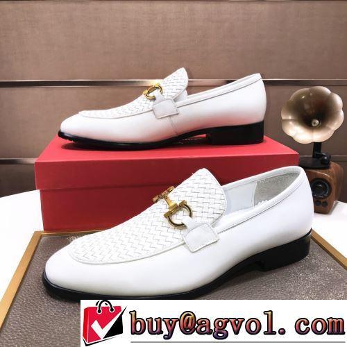 2022新作 耐久性のある 高級本革 FERRAGAMOコピー レザーシューズ靴