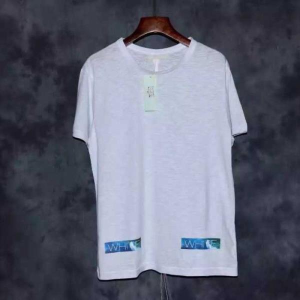 抜群な存在感オフホワイトｔシャツ格安OFF-WHITEコピー定番のクルーネック半袖Tシャツメンズトップス