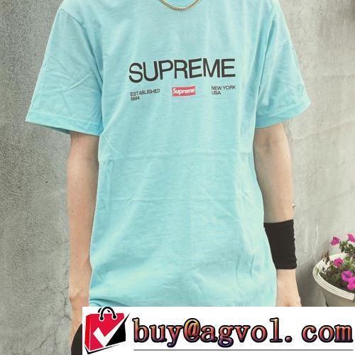 4色可選 高評価の人気品 Supreme 21FW Est. 1994 Tee 半袖Tシャツ ラウンドネック 乾きやすい 自然な肌触り 2022春夏 シュプリーム偽物ブランド 柔らかい手触り