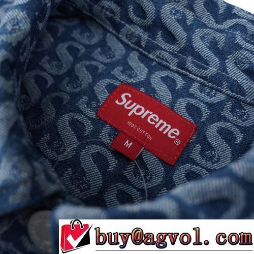 スタイリッシュな印象 ジャケット シュプリームコピー コーデに合わせやすい Supreme FW21 Week 7Monogram Denim Shirt 2022新作 機能性・耐久性抜群 デザイン性の高い 2色可選