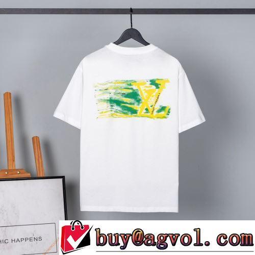 2022新作 オリジナル 半袖Tシャツ 2色可選 ラックスした雰囲気 ラウンドネック LOUIS VUITTONブランド 偽物 通販