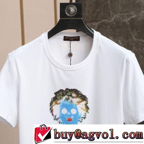 フォトプリン お洒落に魅せる 半袖Tシャツ 2色可選 ルイ ヴィトンコピーブランド 2022春夏 先行販売