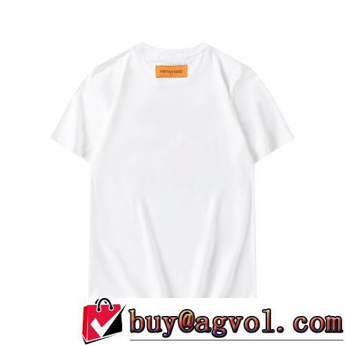 LOUIS VUITTONコピー 半袖Tシャツ 2022春夏 綺麗に決まるフォルム！2色可選 収縮性のある 着回し度抜群