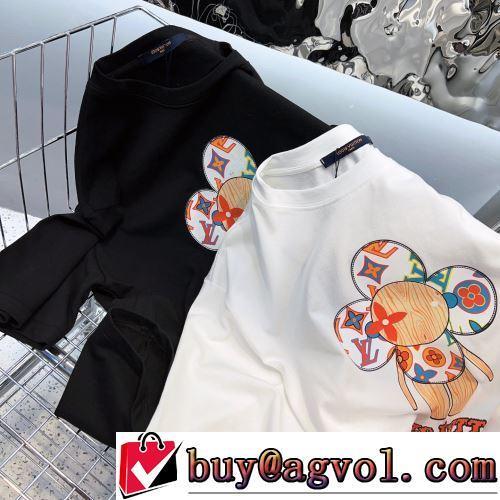 2022春夏 優しいフィット感 半袖Tシャツ 2色可選 体の運動機能を助け ルイ ヴィトンコピー ファッション 人気 レジャー