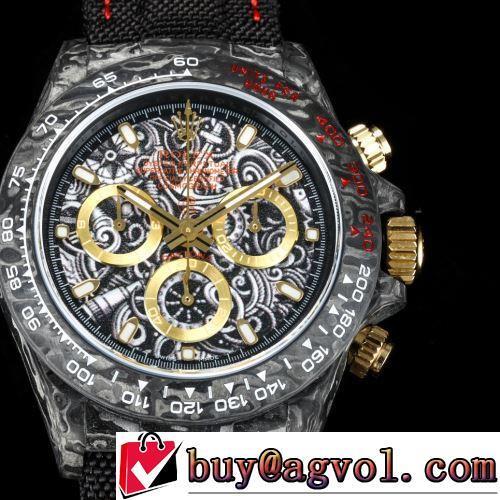 生活防水 デイトナ 6針クロノグラフ 2022新作 ロレックスブランドスーパーコピー 風合いが出る 輸入クオーツムーブメント 男性用腕時計