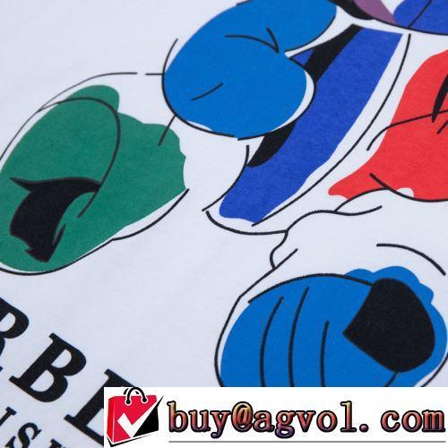 2色可選 プリント柄 半袖Tシャツ 2022春夏 バーバリーコピー 優しいフィット感 ファッション 人気