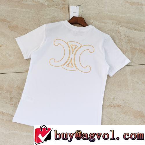 半袖Tシャツ ラウンドネック 2022春夏 CELINEコピー 先行販売 着心地満点 2色可選 頑丈な素材