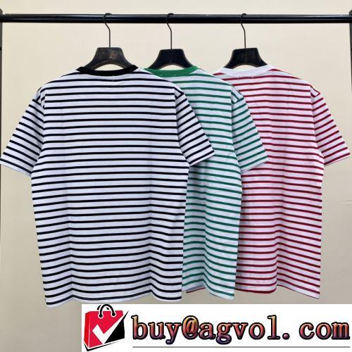 魅力ファッション  3色可選 流行に関係なく長年愛用できる 2022春夏 ストライプ 半袖Tシャツ CELINEコピー ブランド