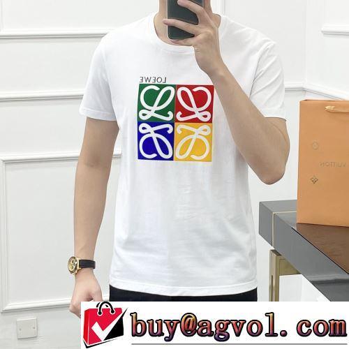 選べる極上 2色可選 柔らかい手触り 半袖Tシャツ 使い勝手抜群 ロエベ偽物ブランド 2022春夏 高品質
