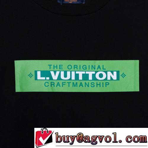 優しいフィット感 半袖Tシャツ 2色可選 高級感ある ルイ ヴィトンブランドスーパーコピー 2022春夏 プリント