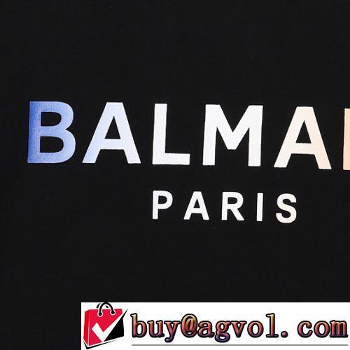 2022春夏 魅力ファッション 半袖Tシャツ しわになりにくい 吸汗速乾 バルマンブランド 偽物 通販 2色可選