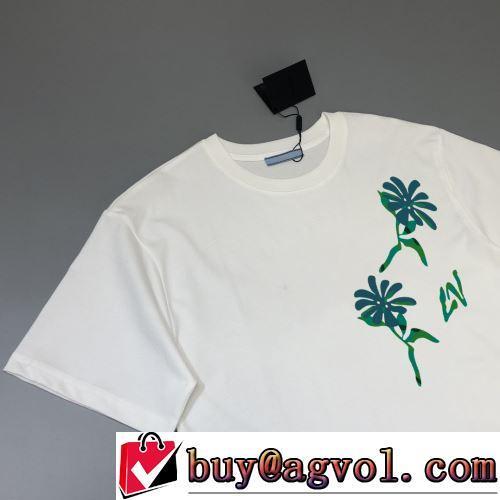 消臭抗菌効果がある 半袖Tシャツ デザイン性の高い ルイ ヴィトン偽物ブランド 2色可選 極上の着心地 2022春夏