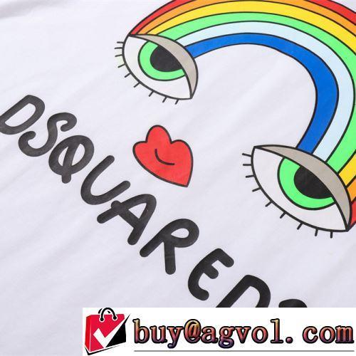 2022春夏 プリント 最安値に挑戦 DSQUARED2ブランド コピー 半袖Tシャツ 2色可選 ラウンドネック 自然な肌触り
