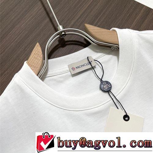 ラウンドネック 2022春夏 半袖Tシャツ セレブ愛用の超人気商品 MONCLERコピー 使い勝手抜群 オリジナル 2色可選