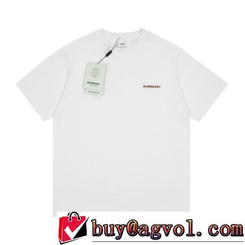 半袖Tシャツ 3色可選 BURBERRYブランド コピー 一番人気の新作はこれ オリジナル 2022春夏 クールビズ 縦には伸びにくい