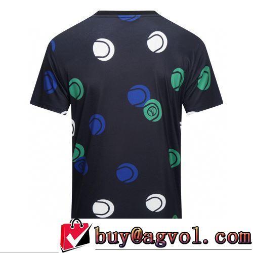 LOUIS VUITTONスーパーコピー 2022春夏 水玉ドットプリント 半袖Tシャツ 洗練を十分に演出する ラウンドネック 2色可選