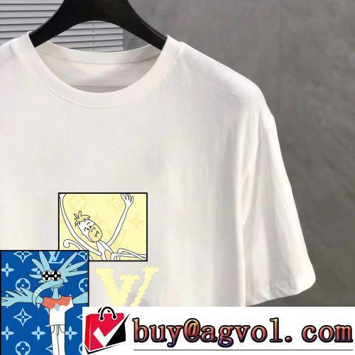 カジュアル 2022春夏 インナー カットソー 半袖Tシャツ 2色可選 長く愛用できる LOUIS VUITTONスーパーコピー 代引 超目玉