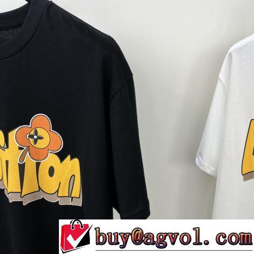 半袖Tシャツ 2色可選 クールビズ 2022春夏 LOUIS VUITTONブランドコピー 売れ筋のいい ラウンドネック