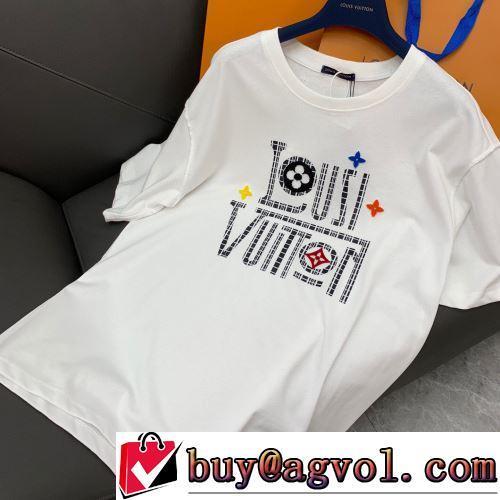 ラウンドネック 2022春夏 2色可選 半袖Tシャツ 落ち着いた感覚 ルイ ヴィトンブランドスーパーコピー 流行に関係なく長年愛用できる
