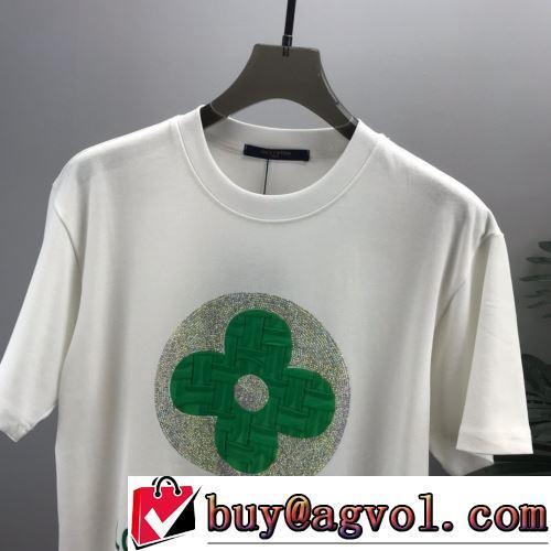 ラウンドネック 着心地抜群 2022春夏 半袖Tシャツ LOUIS VUITTONコピーブランド 使い勝手抜群 2色可選