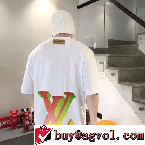 半袖Tシャツ 2色可選 LOUIS VUITTON偽物ブランド 大絶賛の履き心地! プリント 乾きやすい 2022春夏 レジャー