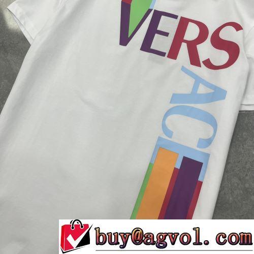 インナー カットソー 2色可選 ヴェルサーチスーパーコピー 代引 2022春夏 半袖Tシャツ 海外セレブ愛用