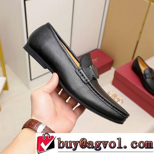 2022新作 希少価値大！革靴 2色可選 FERRAGAMOブランドスーパーコピー 脱ぎ履きしやすい/着脱しやすい