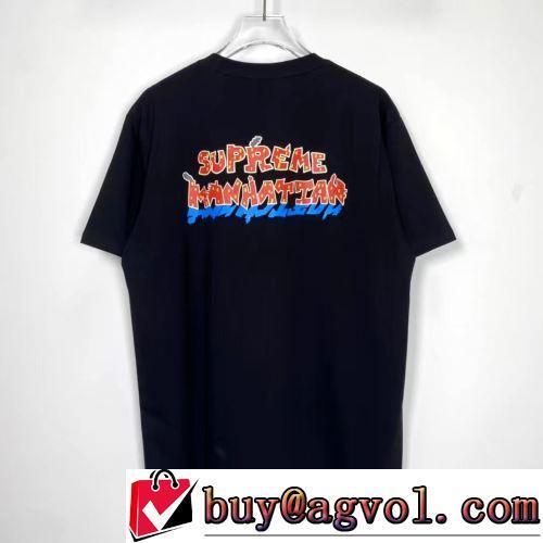 2022春夏 目玉商品 使い勝手抜群 シュプリームコピーブランド 2色可選 半袖Tシャツ 柔らかい手触り