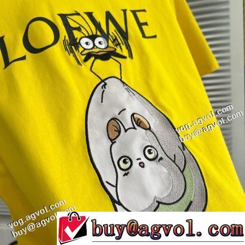 ロエベブランド 偽物 通販 人気 ランキング 2022春夏 半袖Tシャツ ラウンドネック レジャー 快適な着心地
