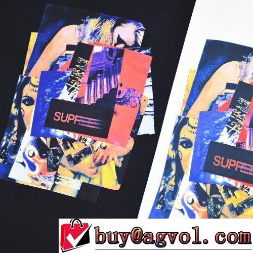 ファッション 人気 2022春夏 シュプリームブランド コピー 半袖Tシャツ ラウンドネック  Supreme Stack Tee 22ss 通気性に優れた 2色可選 デザイン性の高い