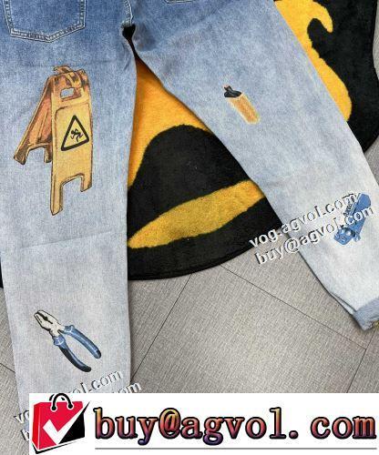 ランキング商品 しっかりとしたデニム地 OFF-WHITE オフホワイトスーパーコピー 激安 デニムパンツ 2022新作 絶妙なルーズ感 着回しOK