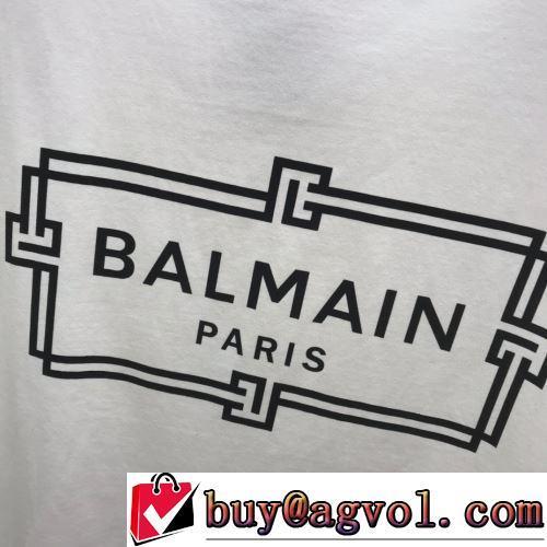 2色可選 ずっと人気♪ デザイン性の高い 2022春夏 収縮性のある 半袖Tシャツ バルマンスーパーコピー