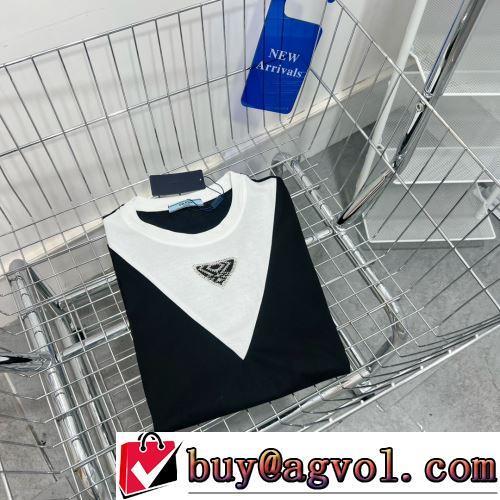 プラダコピーブランド 主役になる存在感 半袖Tシャツ 2022春夏 柔らかい手触り デザイン性の高い