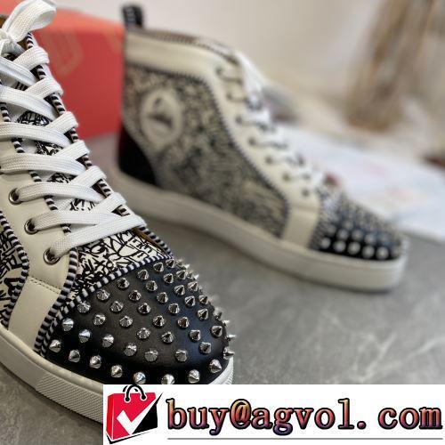 2022新作 コスパ最高のプライス ずっと人気♪ CHRISTIAN LOUBOUTINブランドコピー ハイトップシューズ お洒落に魅せる 高品質