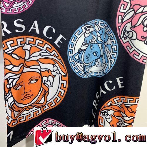 2022新作 半袖Tシャツ VERSACEコピー ファション性の高い 2色可選 大花プリント クールビズ 優しいフィット感