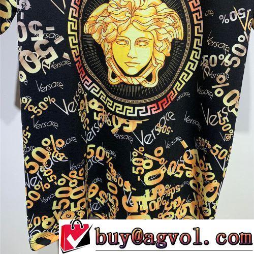 ヴェルサーチスーパーコピー 半袖Tシャツ 吸汗性に優れ 2022春夏 大好評 レイヤード風/重ね着風