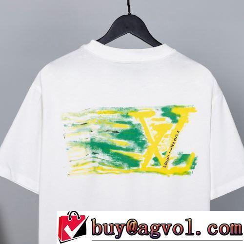 2022新作 オリジナル 半袖Tシャツ 2色可選 ラックスした雰囲気 ラウンドネック LOUIS VUITTONブランド 偽物 通販