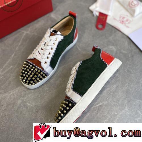 2022新作 豊富なサイズ スエード カジュアルシューズ 軽量で疲れにくい オリジナル CHRISTIAN LOUBOUTINブランド 偽物 通販