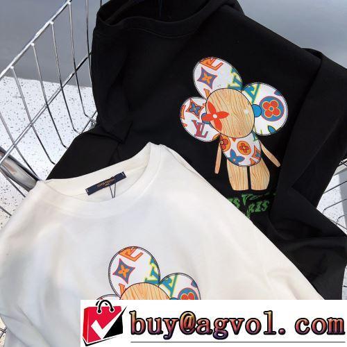 2022春夏 優しいフィット感 半袖Tシャツ 2色可選 体の運動機能を助け ルイ ヴィトンコピー ファッション 人気 レジャー