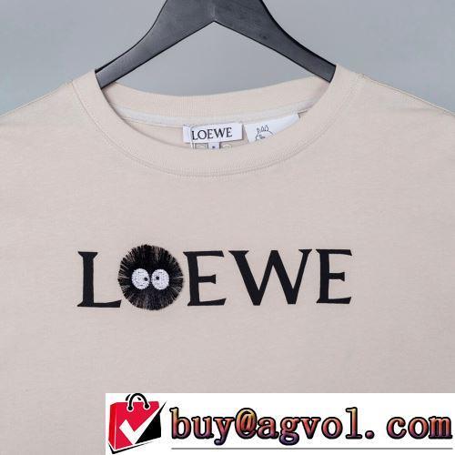 吸汗性に優れ 早くも完売している ロエベ偽物ブランド 半袖Tシャツ 着心地満点 プリント 2022春夏