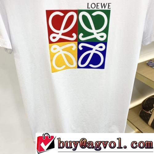 選べる極上 2色可選 柔らかい手触り 半袖Tシャツ 使い勝手抜群 ロエベ偽物ブランド 2022春夏 高品質